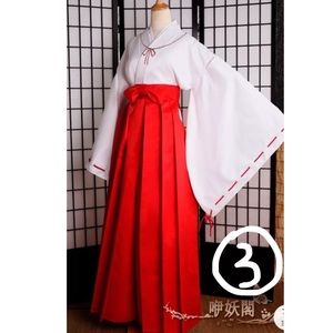 Inuyasha Kikyo桔梗/Miko cosplay/Halloween costume